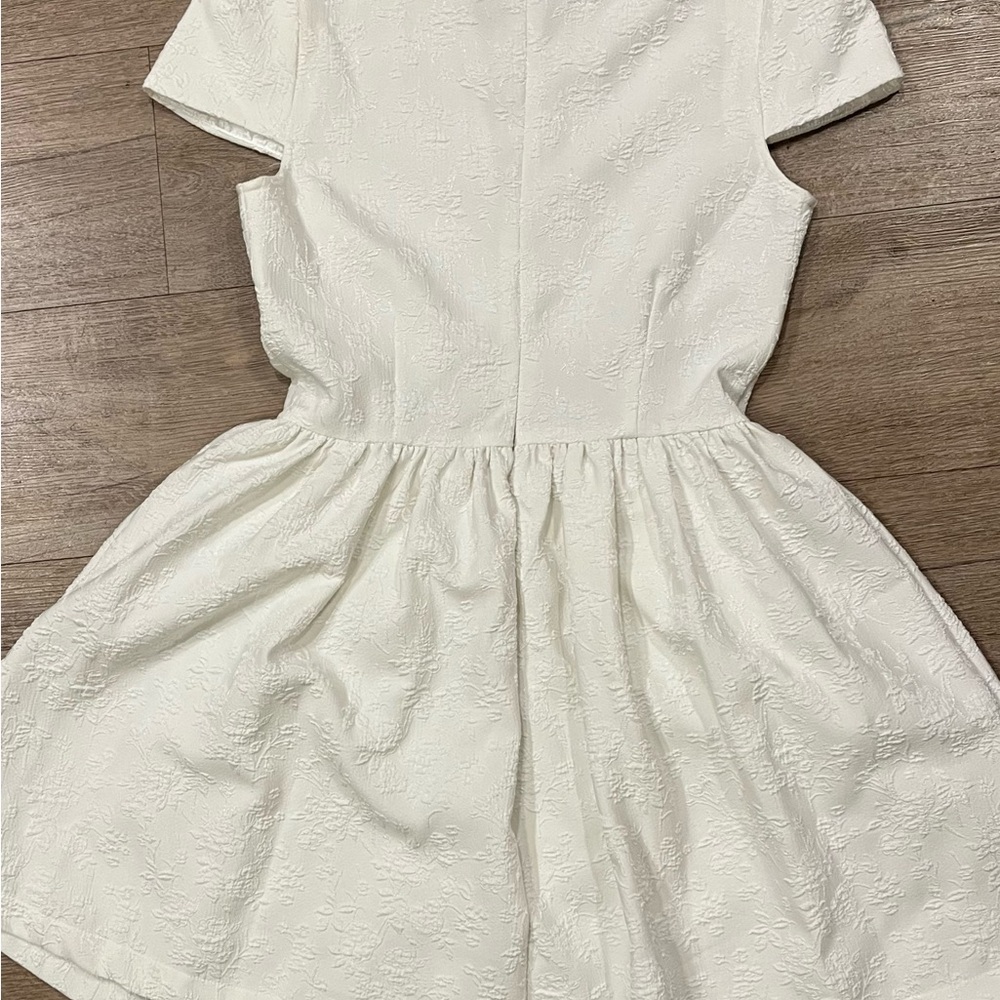 Mustard Seed Ivory Floral Jacquard Fit and Flare Mini Dress Size Medium - Picture 7 of 7